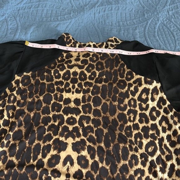 Women’s SHEIN Clasi Plus Leopard Print Mock Neck Lantern Sleeve Top Size… - Picture 8 of 11